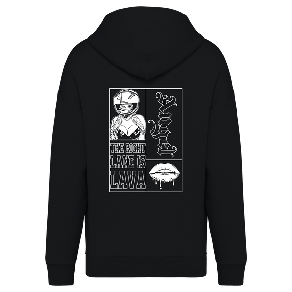 "Angel" Hoodie Oversize Unisex-Kapuzensweatshirt -  BLACK