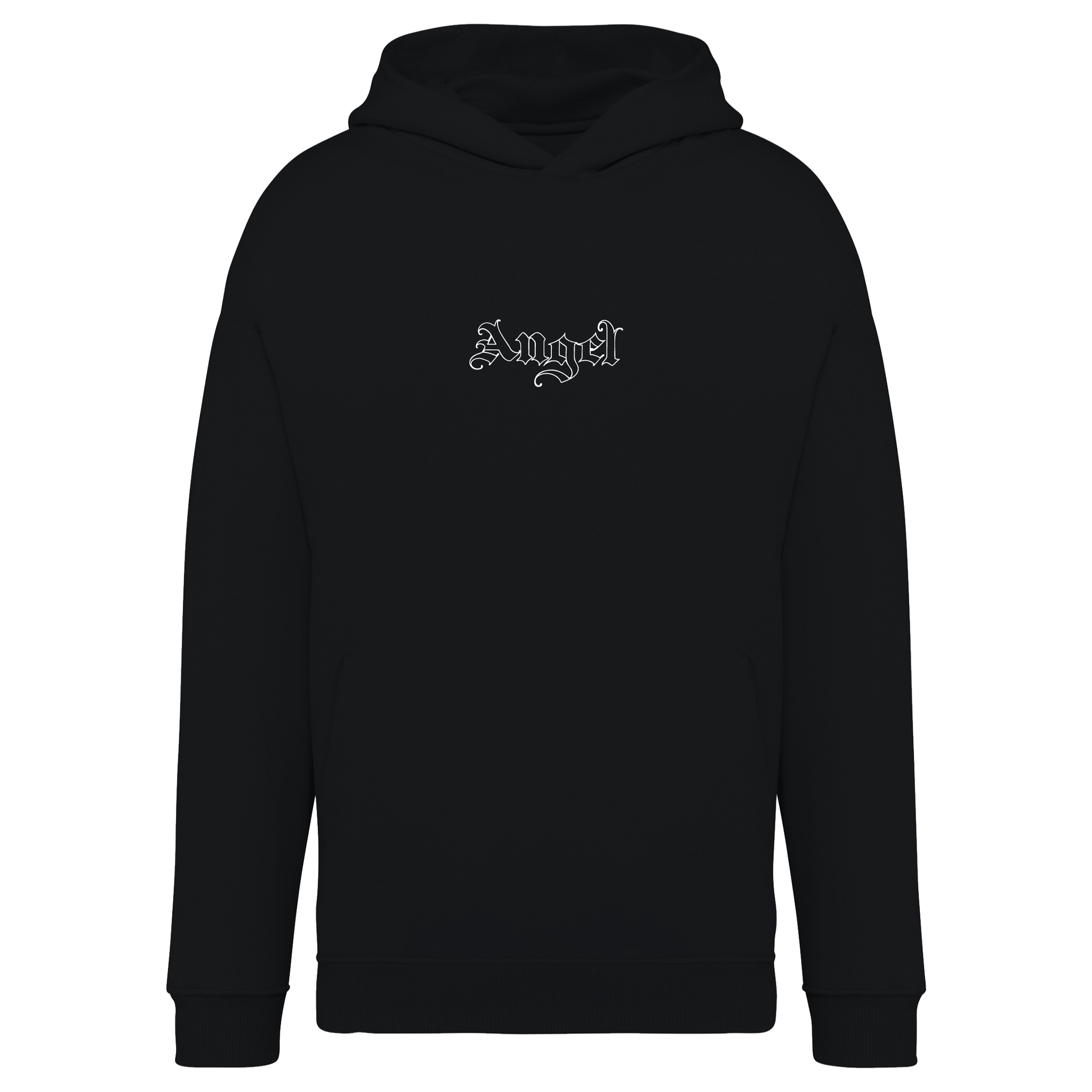 "Angel" Hoodie Oversize Unisex-Kapuzensweatshirt -  BLACK