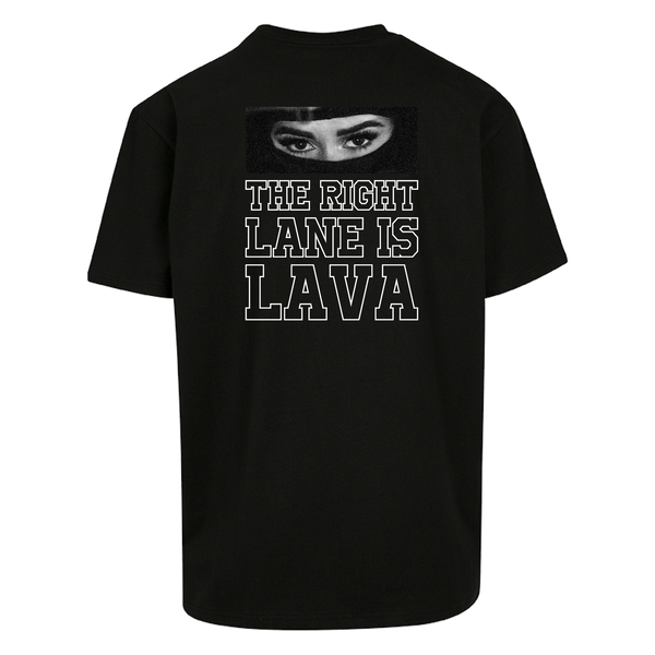 "LAVA" HEAVY OVERSIZE TEE - BLACK