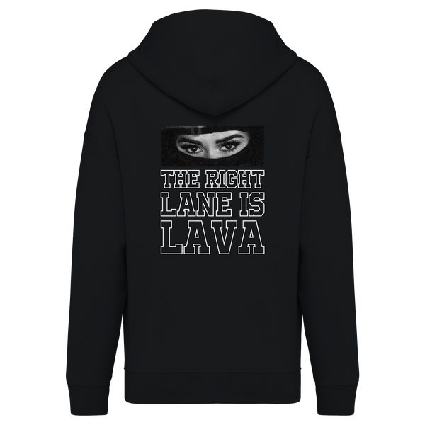 "Lava" Hoodie Oversize Unisex-Kapuzensweatshirt -  BLACK