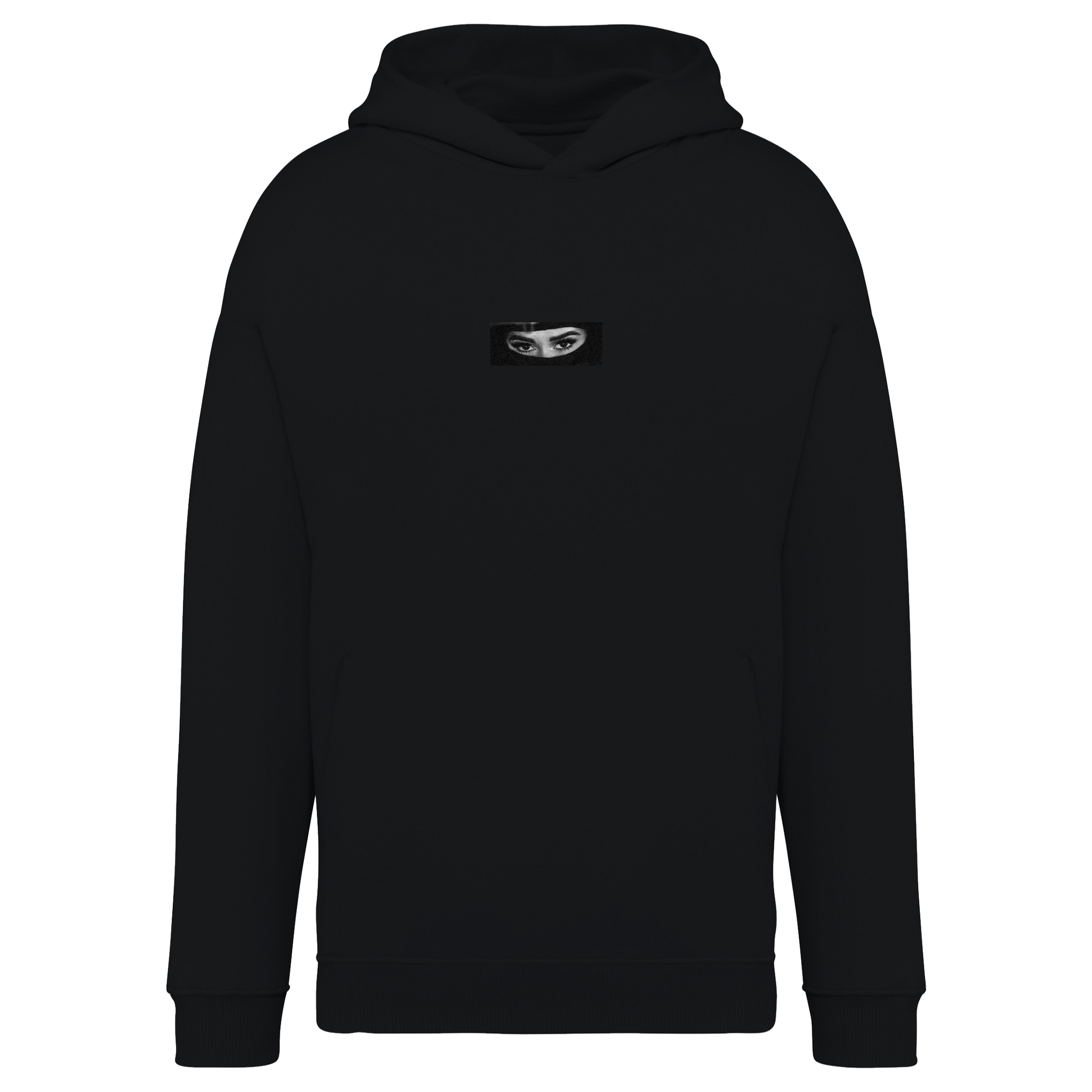 "Lava" Hoodie Oversize Unisex-Kapuzensweatshirt -  BLACK