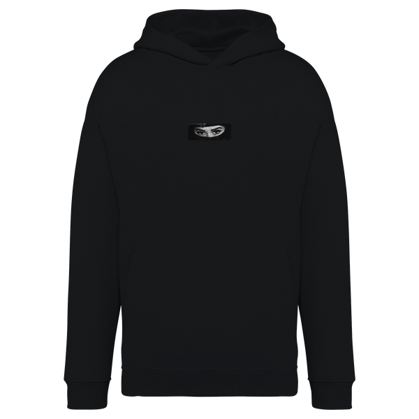 "Lava" Hoodie Oversize Unisex-Kapuzensweatshirt -  BLACK