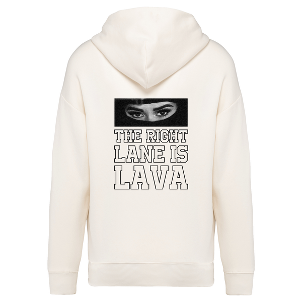 "Lava" Hoodie Oversize Unisex-Kapuzensweatshirt -  IVORY