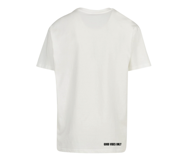 Oversized T-Shirt Herren "good vibes" White