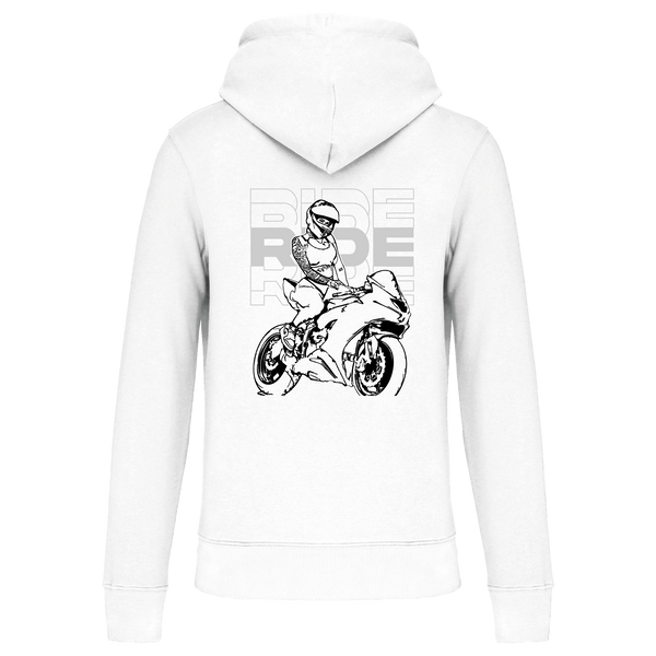 "Ride" Hoodie Unisex-Kapuzensweatshirt -  WHITE