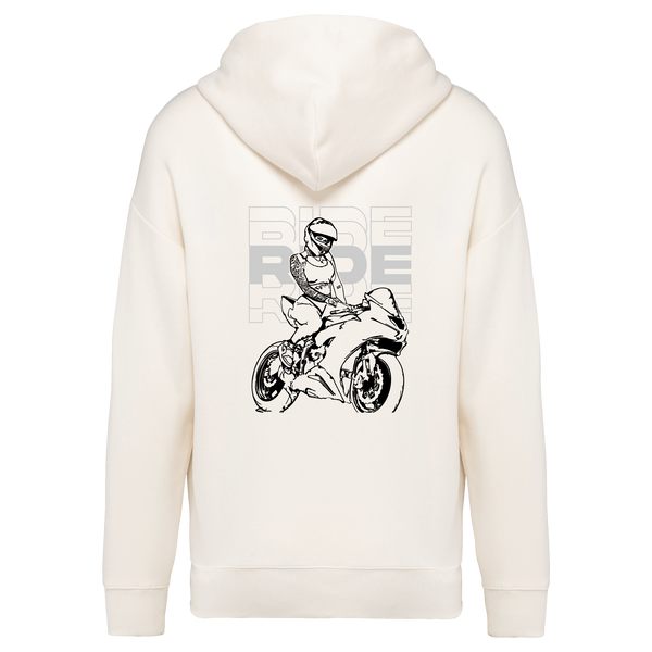 "Ride" Hoodie Oversize Unisex-Kapuzensweatshirt -  IVORY