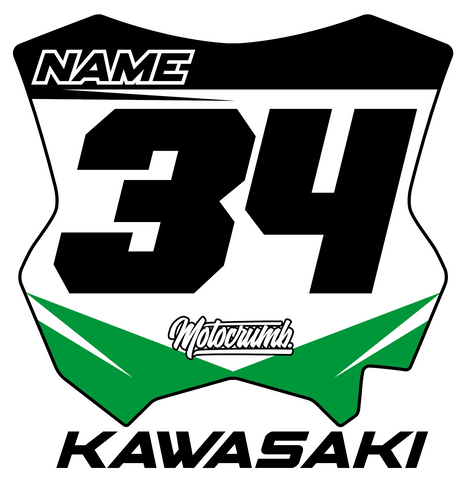 Miniplate Kawasaki weiß