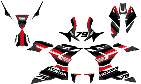 Honda Fireblade Dekor - rot